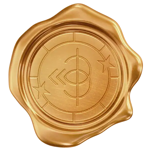 wax seal with angel sigil